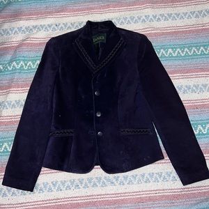 Danier navy blue suede blazer